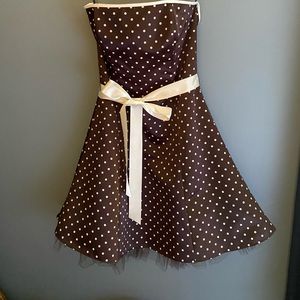 Brown polka dot dress